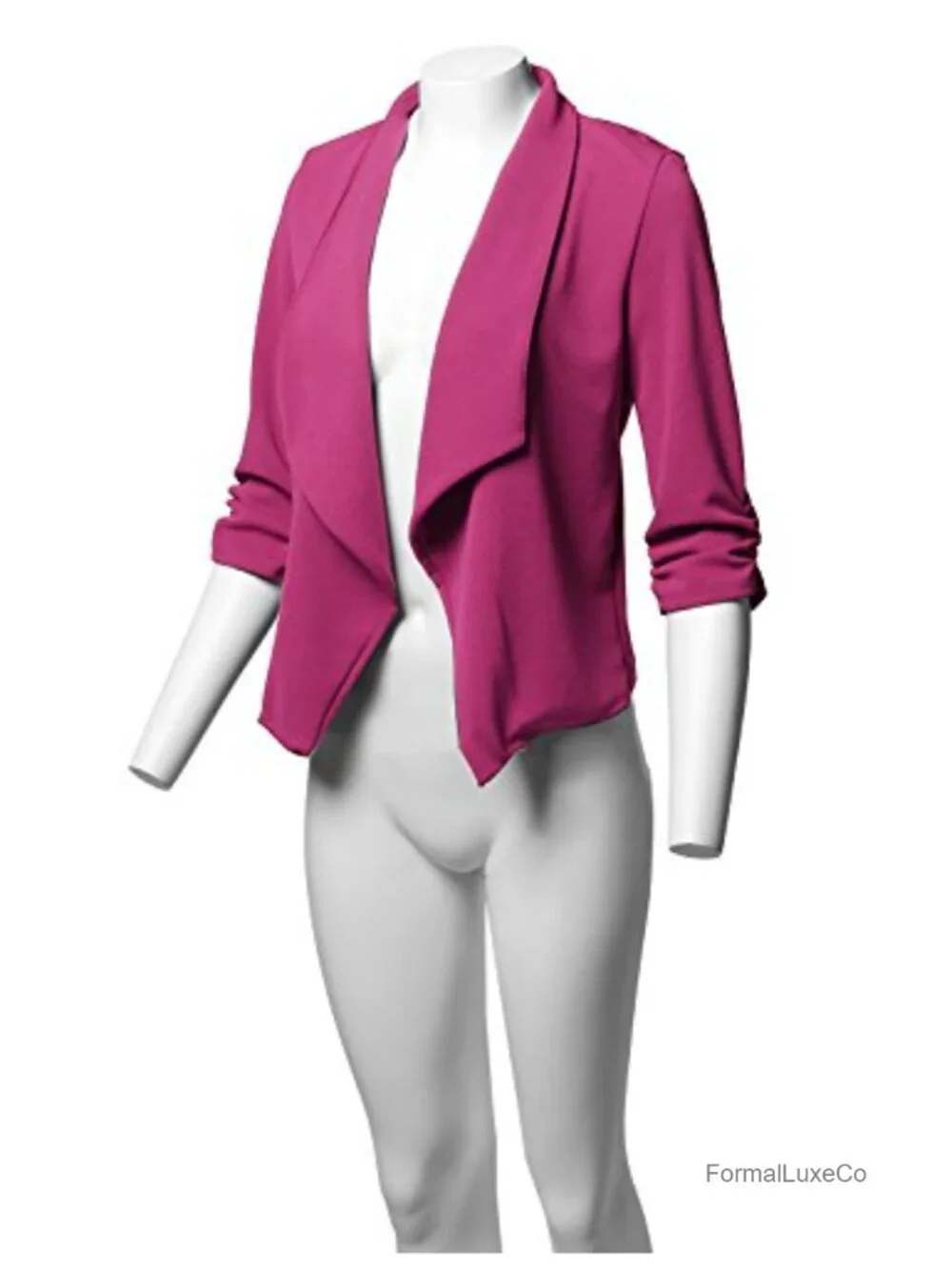 Women's 3/4 Sleeve Open Front Blazer Jacket